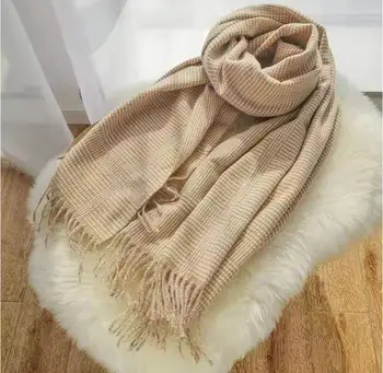 2023 Нови зимни дамски памучни топли тайна дама чисто одеяло вълнен шал