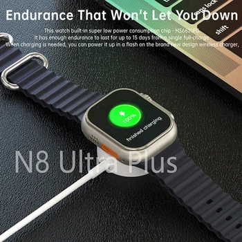 49 мм N8 Ultra Plus Smart-Часовници Мъжки NFC Smartwatch Мониторинг на Нивата на Глюкоза в Кръвта Спортни Часовници за Android и IOS с Ключалка на Ремешке 2023