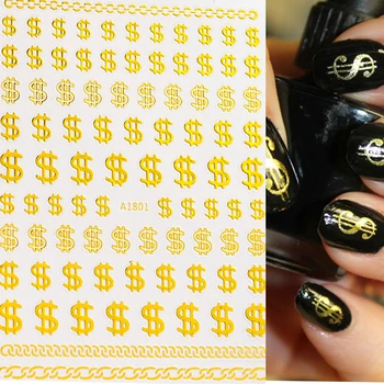 8*10 см Скъпа Стикер за дизайн на ноктите с Пчела, 3D Самозалепващи, С Релефни Стикери За нокти с Пчела, Златен Стикер За Маникюр с Пчела &*&