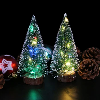 LuanQI Led Коледно Дърво 15 20 25 30 35 40 СМ Топли Светли Цветни Светлини Малко Коледно Дърво, Коледна Украса, За Декорация на Дома