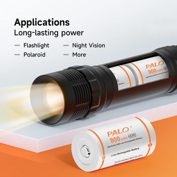 PALO Оригинална литиево-йонна батерия от 3.7 На 800 mah CR123 CR 123A CR17345 16340 cr123a lithium Акумулаторна Батерия за зададено измерване Камери