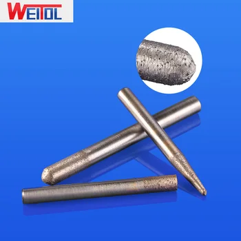 Weitol 1 бр 6 мм/8 мм опашка От Спечени Камък Fresa с Отточна Накрайник Плосък Корона Diamond CNC Инструменти За Резба По Граниту Ръководство