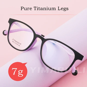 YIMARUILI ултра-леки Крака От Чист титан Дамски Рамки За Очила с Висококачествена Дограма за TR90 Оптични Рамки За Очила по Рецепта 8911