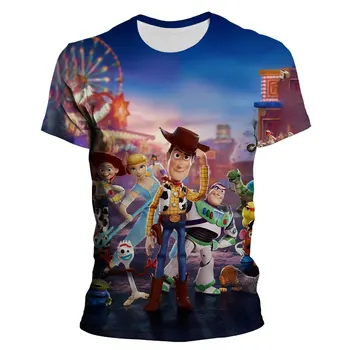 Градинска Мъжки t-shirt, Лятна Тениска с Изображение аниме с Анимационни Герои За Момичета и Момчета, Детска Тениска с изображение на Филм на Дисни 