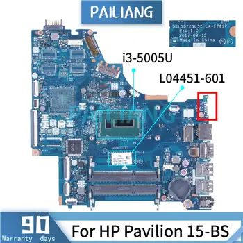 За HP Pavilion 15-BS i3-5005U дънна Платка на лаптоп TPN-C129 C130 L04451-601 DKL50/CSL52 LA-F761P SR27G DDR3 дънна Платка на лаптоп