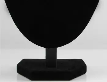 Модел Бюст На Изложителя Експонати 6 Възможности Черно Кадифе Бижута Дисплей За Жени Колиета Висулки Манекен Бижутериен Щанд Органайзер