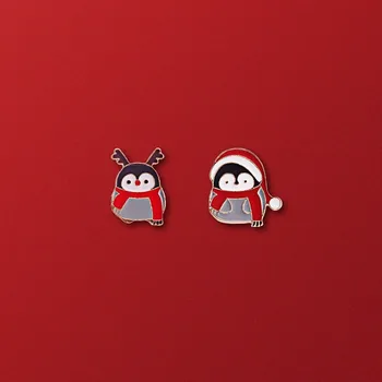 Сладък Пингвин Коледна Корнизи за Жени, Мъже Брошки Эмалевые Игли Коледна Брошка Детска Чудесна Жени Дрехи, Чанта за Аксесоари Подарък