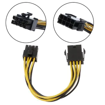 Удлинительный захранващ кабел EPS 8 Пин 8 pin EPS (за M) до 8-pin EPS (F) 7,9 инча Жълто + черно W3JD