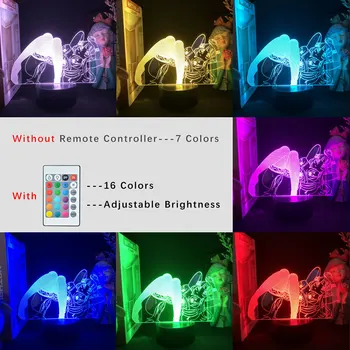 Японското Аниме Секси Мультяшная Красавица Манга Сензорен екран Сензор за 3D лека нощ за Декор Спални Сладък Подарък За Рожден Ден Led Лампа Детски Подарък