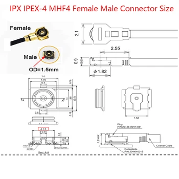 10 БР. RG178 Коаксиален кабел F Включете u.FL/IPX/IPEX1 MHF4 Женски Конектор Косичка 3G Антена удължителен кабел на Проводници на 15 см 30 см