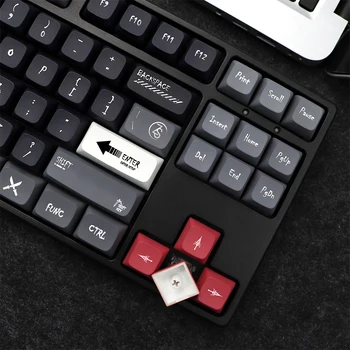 138 Клавиши God of War Keycaps XDA Профил PBT сублимационен печат Механична Клавиатура Keycap за MX Switch 1,75 U Shift 6,25 U 7U Интервал