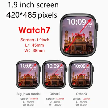 2022 Оригинални Смарт часовници WS27 1,9 инча, Bluetooth с честотата на сърдечните съкращения, Безжична Зареждане, Женски, Мъжки, NFC, Умни часовници PK IWO 14 W27 X8 Pro Max