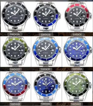 SEWOR Часовници Луксозни Модни Въртящ се Циферблат Автоматична Дата на Автоматични Механични Часовници Мъжки Ежедневни Спортни Часовници Relogio Masculino