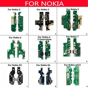 USB Порт За Зареждане на Док Конектор Конектор Таксата за Зареждане Гъвкав Кабел С Микрофон За Nokia 3 2 5 6 7 Plus X5 X6 N625