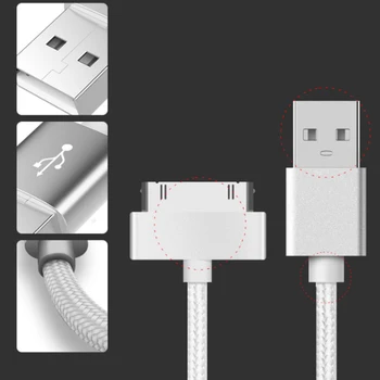 USB кабел за Бързо Зареждане за iphone 4 s 4S 3G 3GS iPad 1 2 3 iPod Nano ап 30-пинов адаптер за Зарядно устройство Кабел за Синхронизация на данни