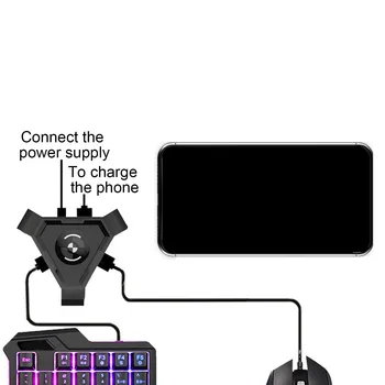Vococal Безжична Детска Клавиатура Мишка Конвертор Адаптер за Android и IOS на Apple Мобилен Телефон, Таблет Правила за Оцеляване PUBG капачки за ключове