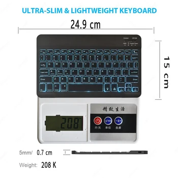 Клавиатура с подсветка на корейския иврит, Испански, Руски, Арабски, За Samsung Galaxy Tab A7 S6 S7 Lite S5e S4 S3 S2 10,1 9,7 10,4 10,5 A A6