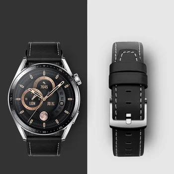 Кожена каишка Gear S3 frontier За Samsung Galaxy watch 46 мм, 22 мм и каишка за часовник correa amazfit gtr 47 47 мм huawei watch gt каишка