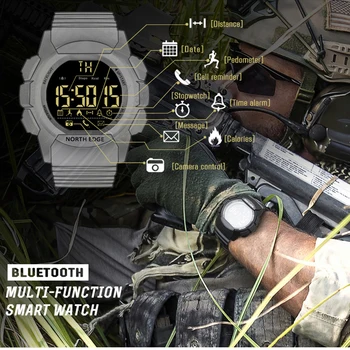 Мъжки Часовник Военни Водоустойчивост 100 М NORTH EDGE Армейските Спортни Часовници Led Цифрови Ръчни Хронометри За Мъже За IOS и Android