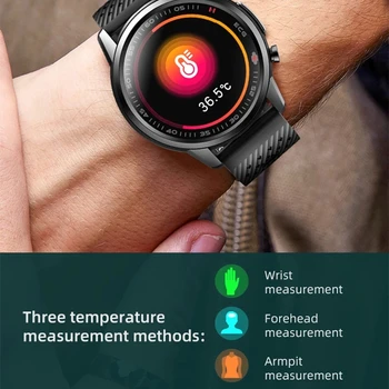 Професионални Смарт Часовници За Здравето Ti Чип Treat Three High С Двоен Лазерен Термометър Температурата на Тялото Spo2 ECG ТОЧКИ Smartwatch