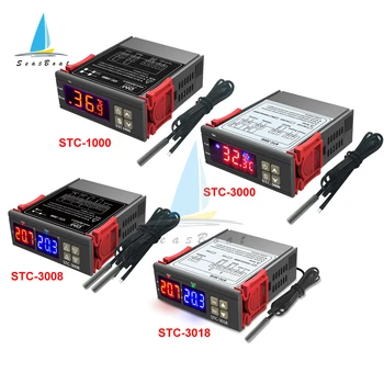 Цифров Регулатор на Температурата Термостат Терморегулятор инкубатор Релета LED 10A Отопление Охлаждане STC-1000 STC-3000 12 В 24 В 220 В